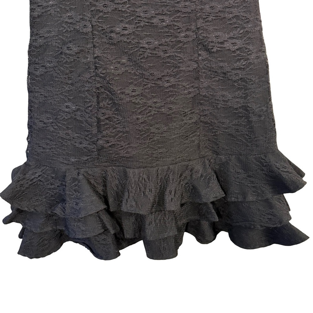 Urban Behavior Black Lace Strapless Micro Mini Dress Size M Y2K Clubwear - Picture 10 of 13